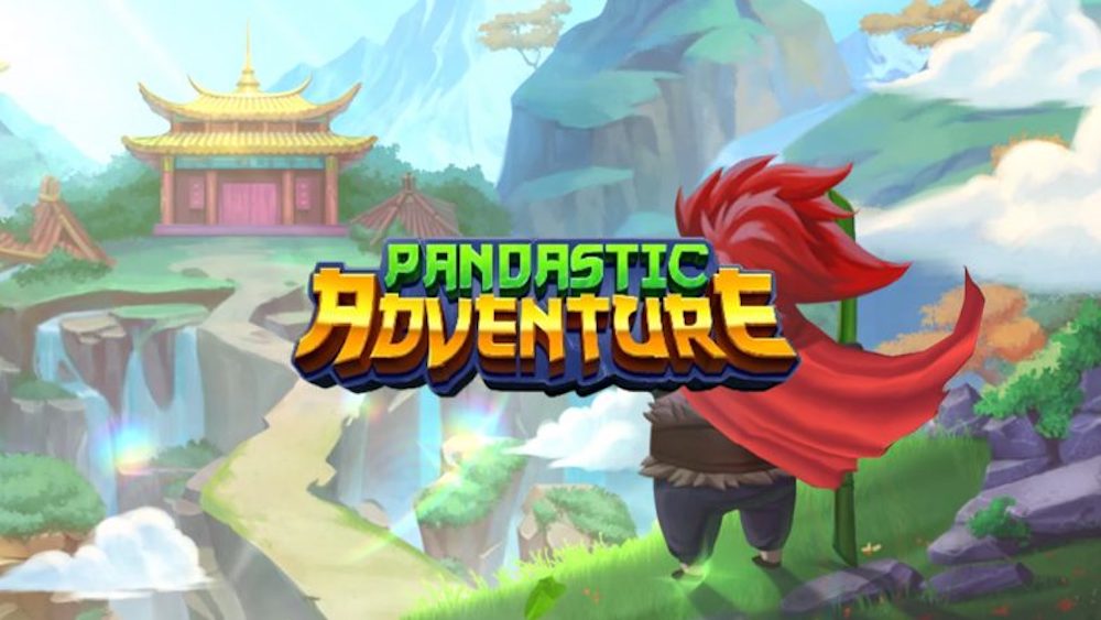 Cute panda in bamboo forest adventure setting